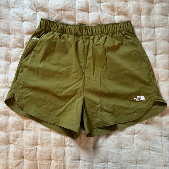 The North Face Pants - NWT - The North Face Olive Green Elastic-Waist Shorts